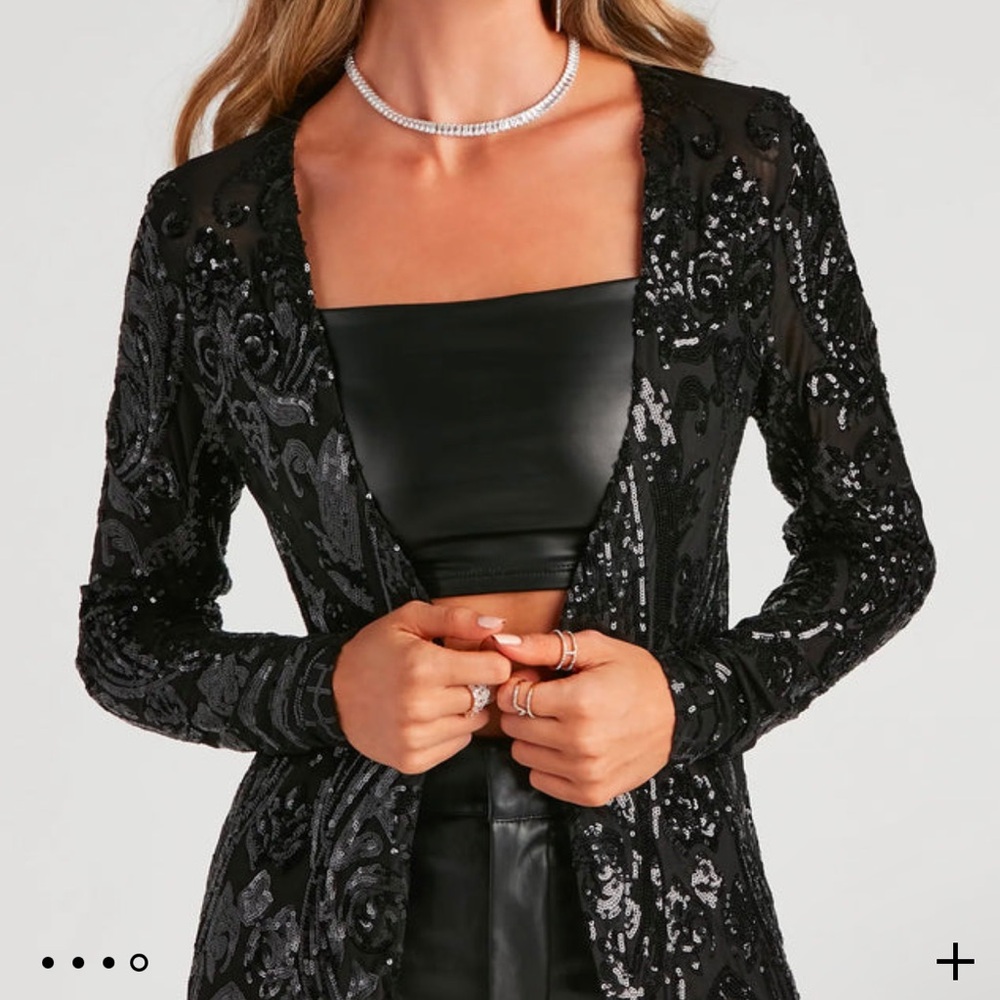 Black Sequin Duster Windsor